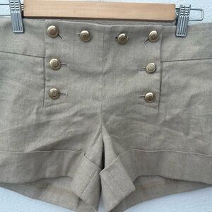 Vintage Juicy Couture Gold Linen Shorts Size 6